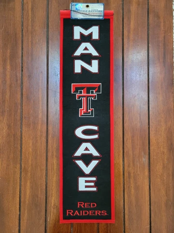 Winning Streak NCAA Texas Tech Red Raiders Genuine Wool College Team Banner Cover