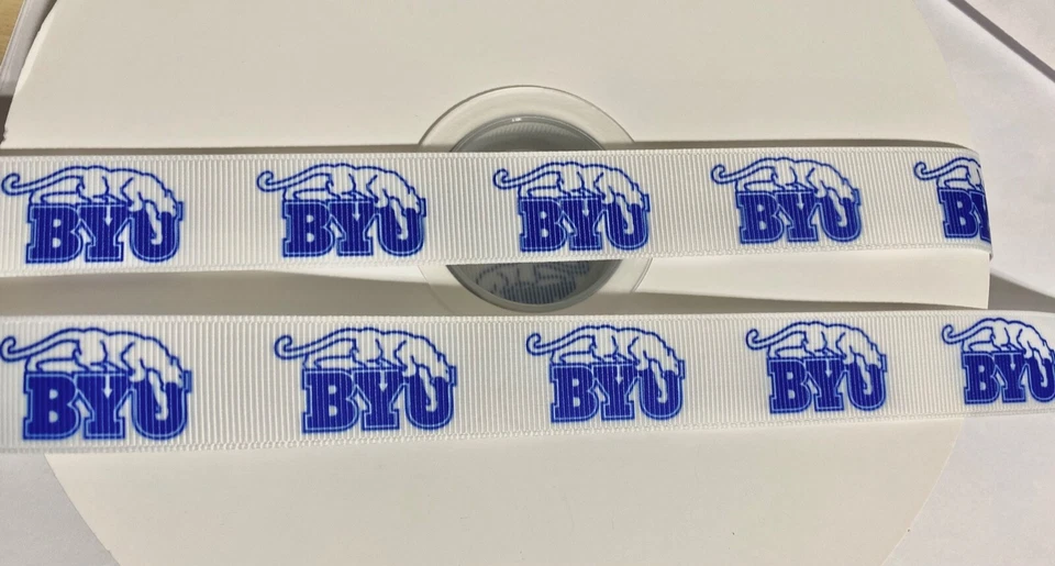 BYU Cougars Brigham Young University 7/8" Grosgrain Ribbon - Image 1 of 1
