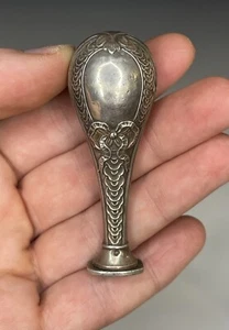 Elegantes antikes französisches 800 Silber Schriftsteller Wachssiegel Sceau Monogramm V B VB Bogen - Bild 1 von 9