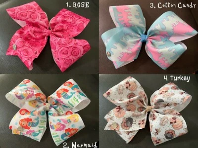 Handmade Brand New Large 8" JoJo Style Hair Bow 4 PCS Set Foto 1 de 4