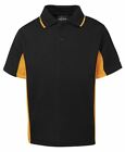 Podium Teamwear Kids Dynamic Sports Polo Top Contrast Corded Piping Side Panels