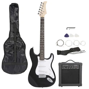 Full Size Electric Guitar New w/ Free 10w Amp+Gig Bag Case+Pick Pack Starter - Picture 1 of 12