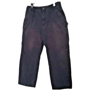 Carhartt Heavy Cotton Carpenter Jeans schwarz leicht verwaschen B17 - Bild 1 von 5