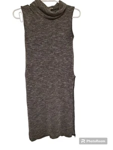Mango Vestido Túnica Mujer Talla XS Gris Gris Capucha Cuello Sin Mangas - Imagen 1 de 7