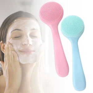 Silicone Face Cleansing Brush Facial Skin Scrubber Blackhead Removal Exfoliating - Picture 1 of 10