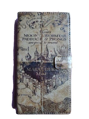 Brand New Marauders Map wallet or Flip Case For LG Q7/Q7 Plus with 3 Card Slots - Image 1 of 4