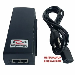 Midspan Hi-PoE Injector 48W DC48V 1A Cat 5 802.3AT&AF for PTZ IP Security Camera - Picture 1 of 6