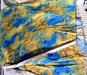  Blue green yellow fabric Oceanview Wyland MM FAB 3 1/2 yds - Picture 1 of 5