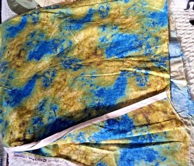  Blue green yellow fabric Oceanview Wyland MM FAB 3 1/2 yds - Image 1 of 4