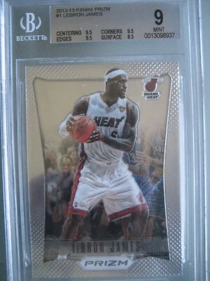 2012-13 Panini Prizm #1 Lebron James BGS 9 Mint (0.5 away BGS 9.5) 1st Prizm - Image 1 of 4