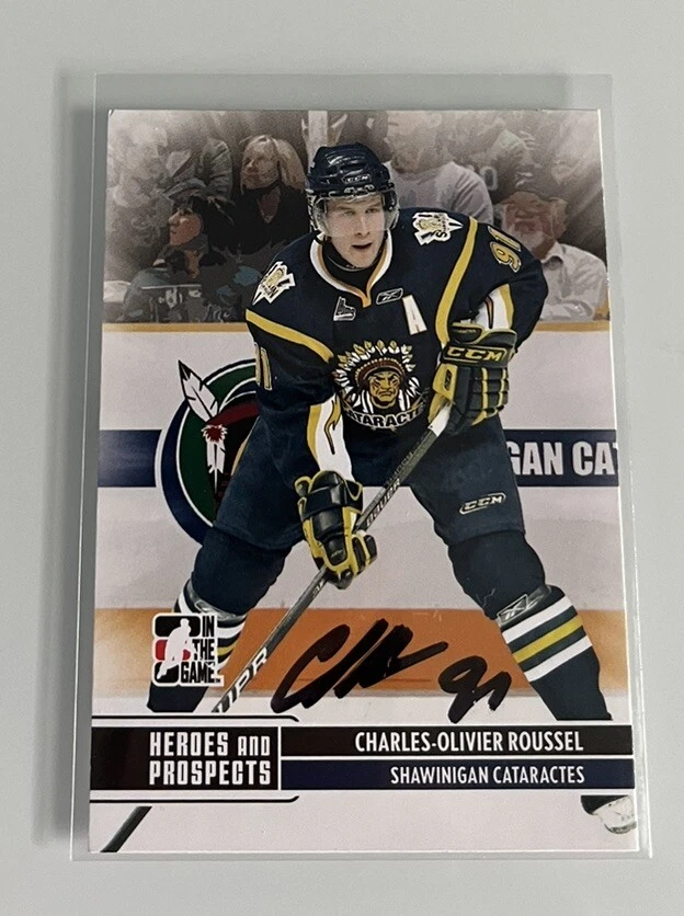 2009-10 ITG Heroes and Prospects Charles-Olivier Roussel #105 Auto Autograph - Image 1 of 2