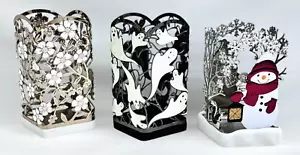 Lot 3 Bath & Body Works Sleeve Soap Holders Glow In Dark Ghosts, Snowmen, Flower - Picture 1 of 16