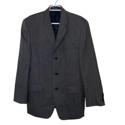 Blazer DKNY Essentials Para Hombre Pura Lana Nueva Clásico Gris Traje Chaqueta Talla 40R Foto 1 de 4