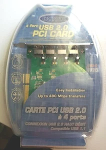 Dynex DX-UC104 (4-Port) USB 2.0 PCI Desktop Card Host Adapter NIB NEW - Picture 1 of 2