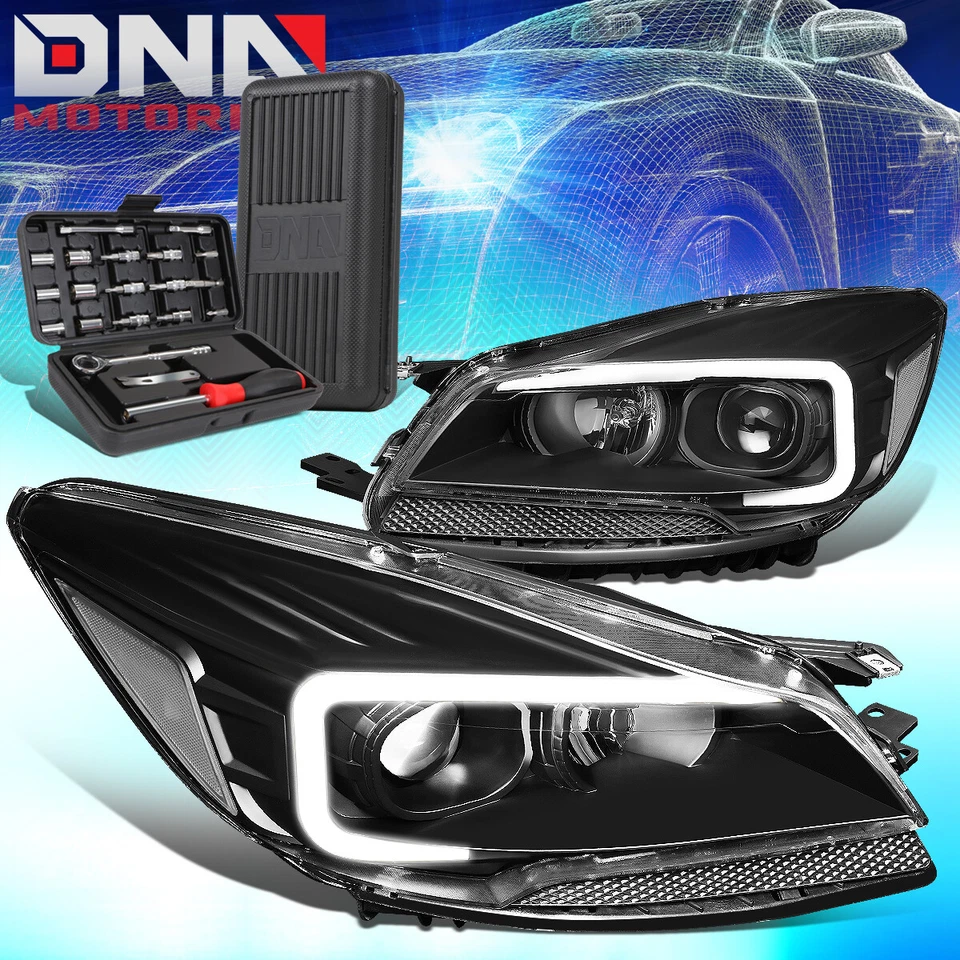 ДЛЯ 2013-2016 FORD ESCAPE LED DRL ЧЕРНЫЙ ПРОЗРАЧНЫЙ СИГНАЛ ПРОЖЕКТОР ФАРЫ + ИНСТРУМЕНТЫ - Изображение 1 из 4