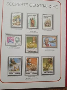 9 Francobolli Le più belle raccolte per temi SCOPERTE GEOGRAFICHE Bolaffi Fabbri - Foto 1 di 1