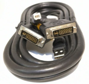 DVI-D Dual-Link 24+1 Stecker / USB A auf DVI-D Dual-Link 24+1 Stecker / USB B - Bild 1 von 5