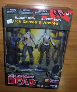 The Walking Dead Serie 3 Bloody B&W RICK GRIMES ANDREA Figure McFarlane 2014 - Foto 1 di 5