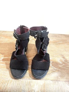 Women's Rag & Bone Gladiator Sandals Shoes Size 35 EU/5 U.S. Black Suede - Picture 1 of 8