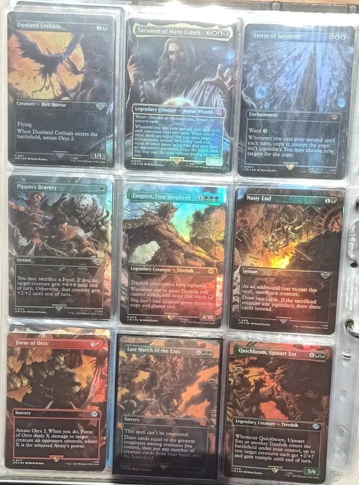 MTG Foil LOTR Isengard Destroyed Scene COMPLETE SET 9 cards (NM) - Immagine 1 di 1