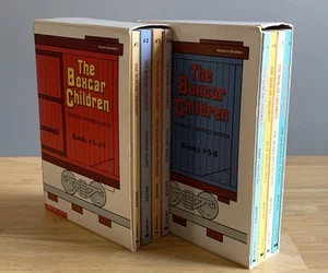 VTG The Boxcar Children Box Sets 1-4 & 5-8 Gertrude Chandler Warner Scholastic - Picture 1 of 11