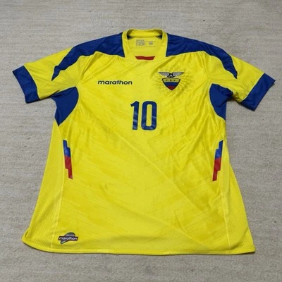 Camiseta masculina Marathon Equador seleção nacional de futebol 2014-15 GG #10 - Imagem 1 de 4