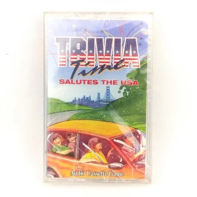 NEW Trivia Time Salutes The USA Audio Cassette Tape Trivia Game 1993 Sealed - Image 1 of 4