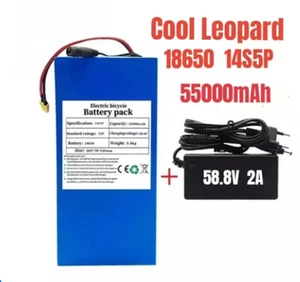New 52V 14S5P 55000mAh Li-lon Battery for bicycle scales tricycles motorcycle - Picture 1 of 15