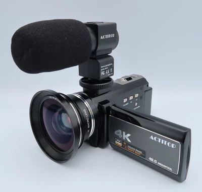 ACTITOD 4K Ultra HD 48 Megapixel Digital Camcorder Camera HDV-214K & Accessories - Image 1 of 4