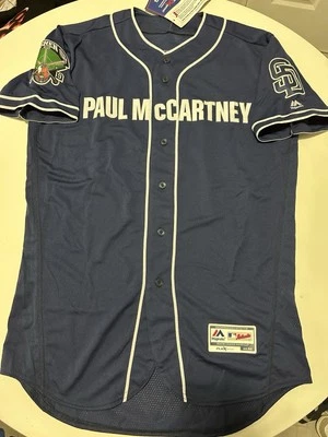 Majestic San Diego Padres Paul McCartney Freshen Up Tour jersey 40 Medium - Image 1 of 4