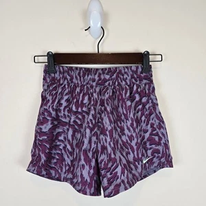 Nike One Girls Size S/8-9 Woven High-Waisted Shorts Lined Training FQ4527-509 - Picture 1 of 4