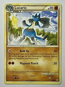 Lucario 19/95 (MP) Rare HeartGold & SoulSilver: Unleashed 2010 Pokémon Card - Picture 1 of 12