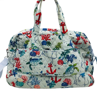 Vera Bradley Large Tote Grand Traveler Weekend Bag in "Anchors Aweigh" Pattern - Image 1 of 4