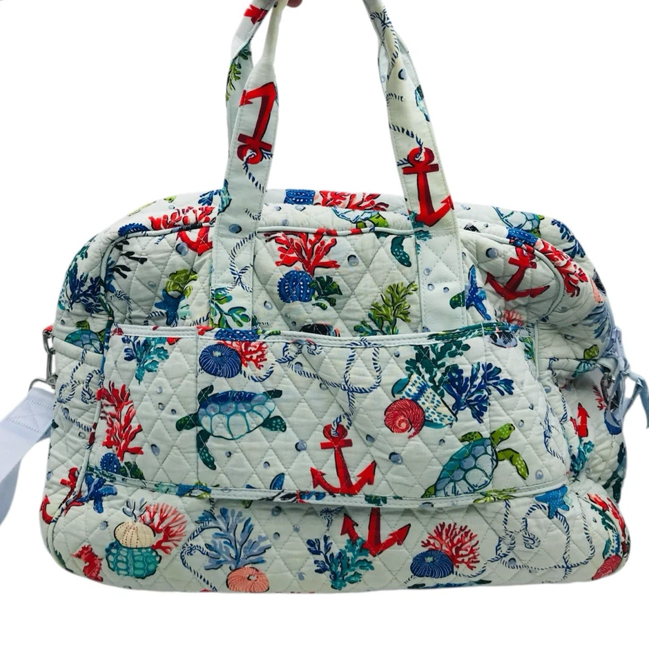 Vera Bradley Large Tote Grand Traveler Weekend Bag in "Anchors Aweigh" Pattern - Image 1 of 4