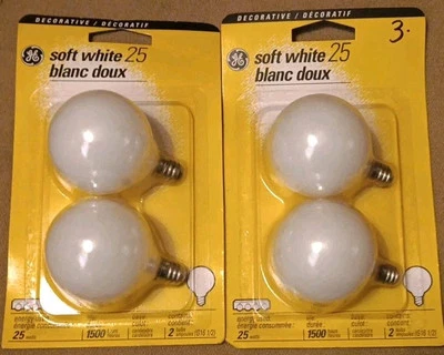 4 GE Soft White G16.5 Candelabra Base Bulbs  - Image 1 of 3