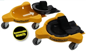 Rodilleras - Rodilleras de gel de alta resistencia con 3 ruedas, giro 360°, amarillo, unisex - Imagen 1 de 6