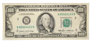 1985 B Series $100 Bill, very good condition B85620163B - Picture 1 of 9