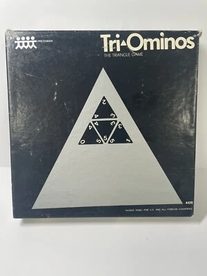 Tri Ominos Triangular Domino Game Pressman Vintage Tabletop Games USED - Image 1 of 4