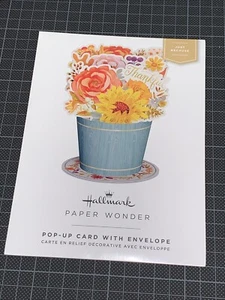 Hallmark Paper Wonder Pop Up Thankful Card: Flower Grateful For You Year Long - Picture 1 of 17
