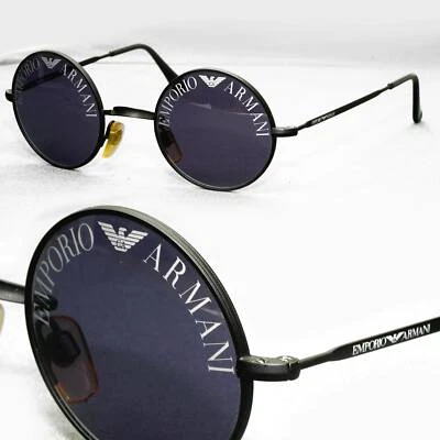 Gafas de sol Emporio Armani 1997 vintage lentes redondas estampado con logotipo icónico 025-S 706 Foto 1 de 4