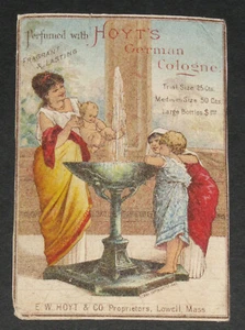 VINTAGE ADVERTISING HOYT'S GERMAN COLOGNE LOWELL MASS MASSACHUSETTS TRADE CARD - Picture 1 of 4