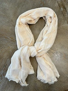 Ann Taylor Pink Rectangular Scarf 74” X 44”Cotton Blend - Picture 1 of 4