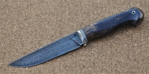 Nazarov Knives Russland Mosaik Damast Stahl Outdoor JagdMesser Handarbeit HRC62 - Bild 1 von 10