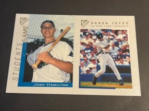 Box 55: 2000 Topps Gallery UNCUT PANEL Josh Hamilton #PP3 Derek Jeter #PP1 - Picture 1 of 2