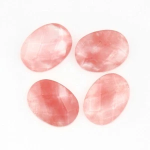 JUEGO DE 2 PIEZAS CUARZO CEREZA 16 x 12 MM CORTE ROSA OVALADO F-4205 - Imagen 1 de 1