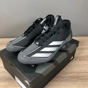 adidas Men’s Size 10.5 ADIZERO ELECTRIC.1 FOOTBALL CLEATS Black/White IF2426 NEW - Picture 1 of 13