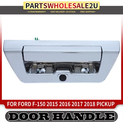 1 хромированная ручка задней двери с ободком для Ford F-150 2015 2016-2018 с отверстием для камеры - Изображение 1 из 4