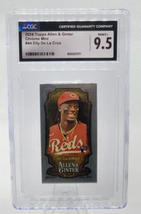 2024 Allen Ginter ELLY DE LA CRUZ #44 Mini Chrome Rookie RC Reds CGC 9.5 Mint+ - Picture 1 of 3