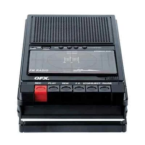 QFX RETRO-39 Shoebox Cassette Tape Recorder +AUX/USB +Built-In Mic, - Picture 1 of 1