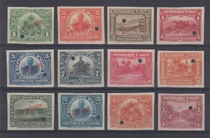 HAITI 1906-13 SC 125 bis 143 YV 113-124 IMPERF PROOFS, OVPTD "SPECIMEN" UNBENUTZT - Bild 1 von 1